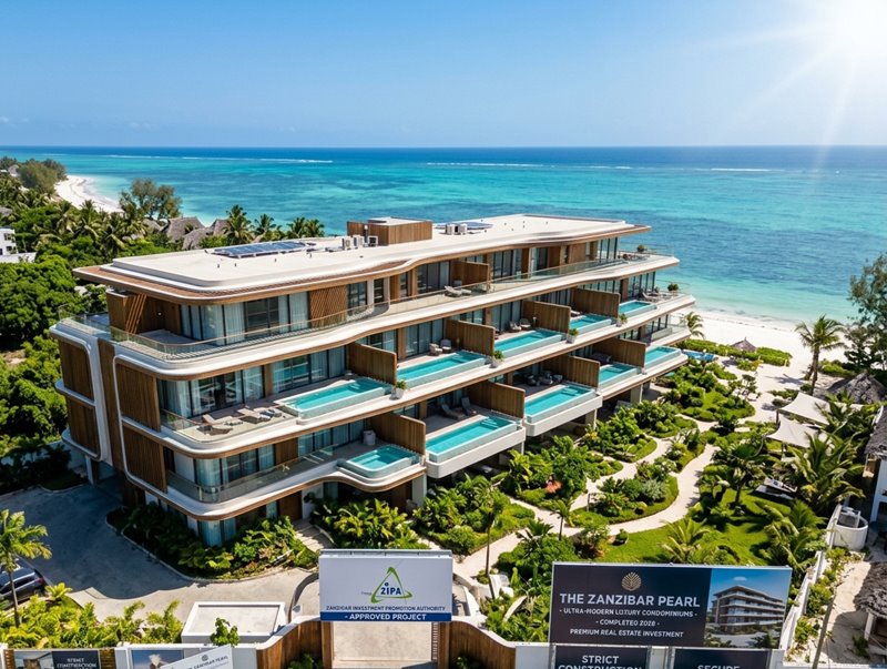 Nový moderní apartmánový komplex na Zanzibaru schválený vládní agenturou ZIPA pro bezpečné investice.